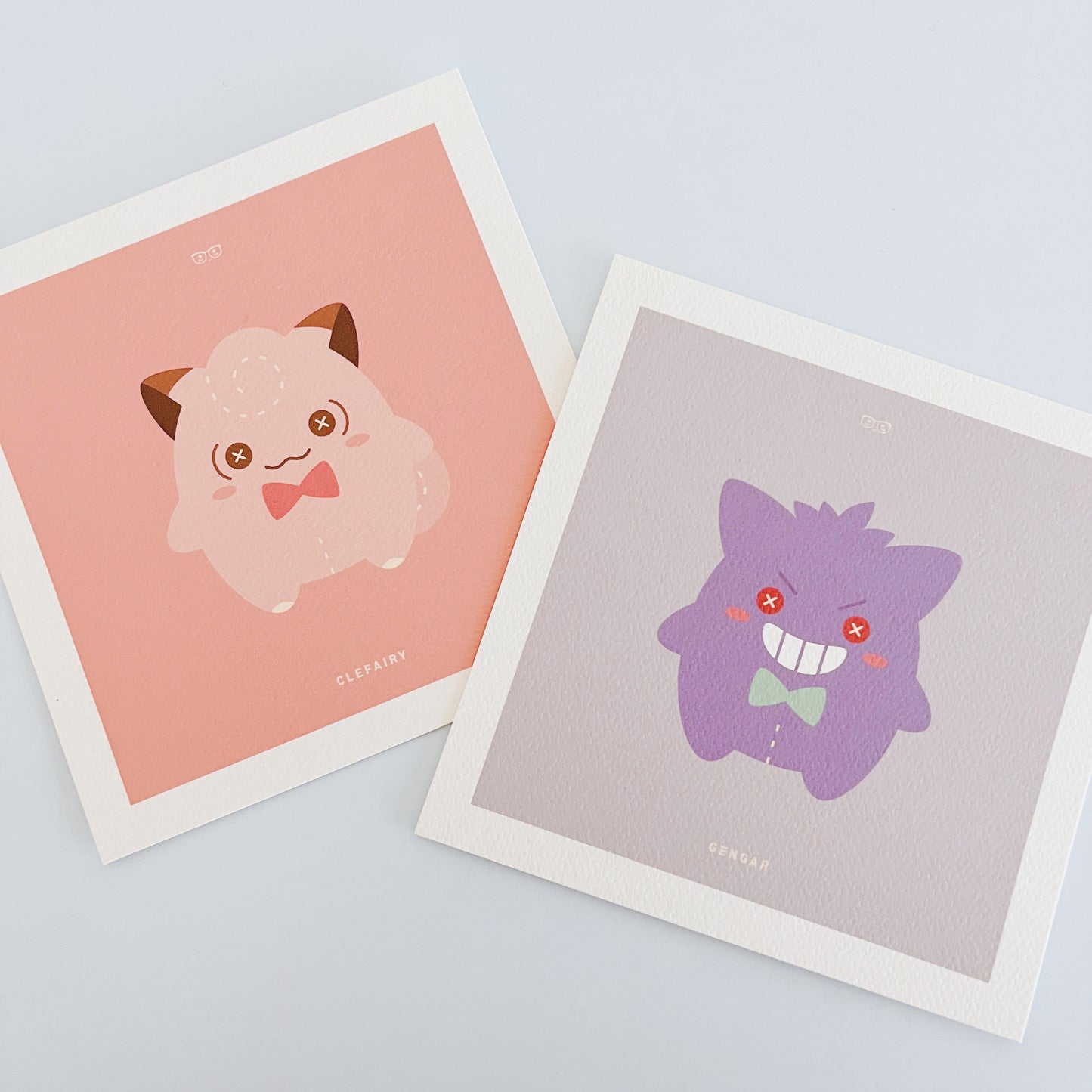 Gengar + Clefairy Plushies: Art Prints