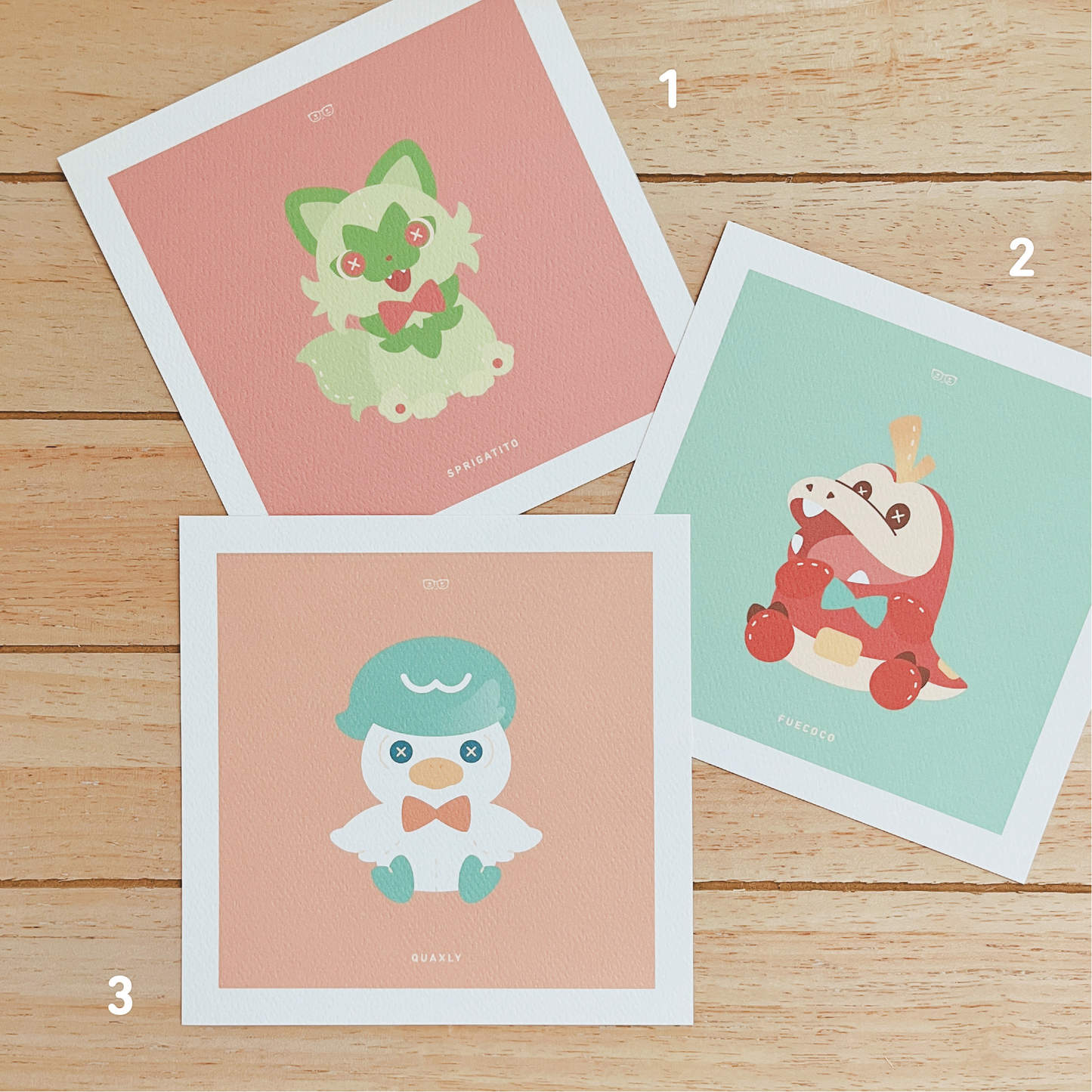 Gen 09 Starter Plushies: Art Prints