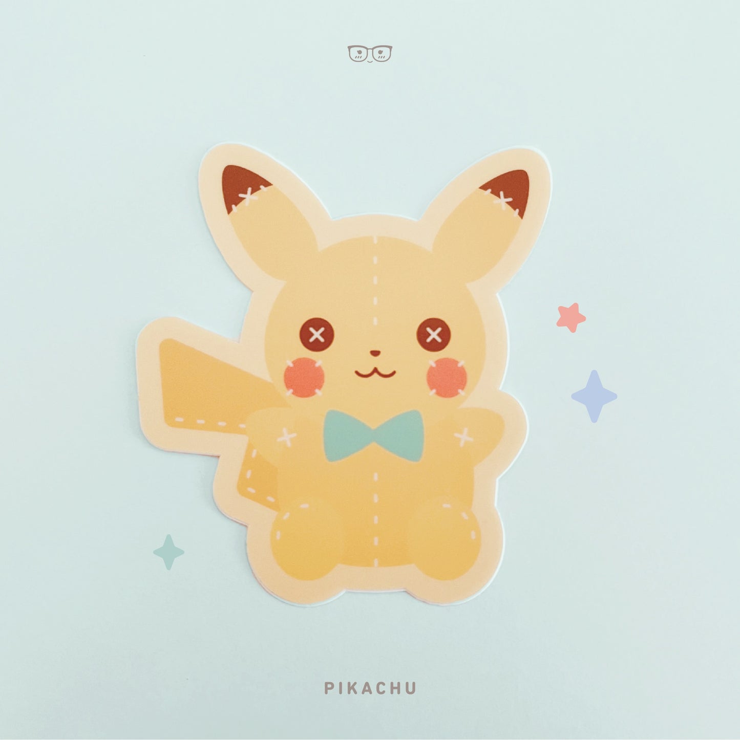 Pika-Plushie: Vinyl Sticker