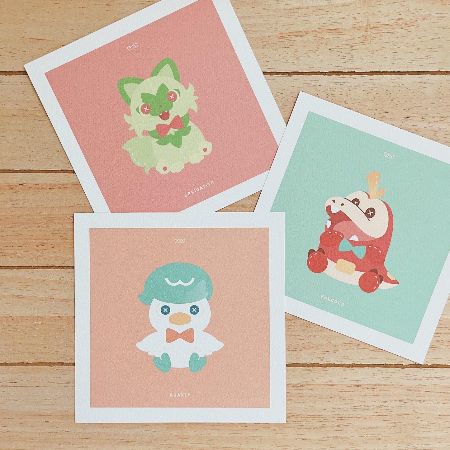 Gen 09 Starter Plushies: Art Prints