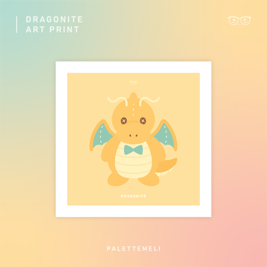 Dragonite Plushie: Art Print