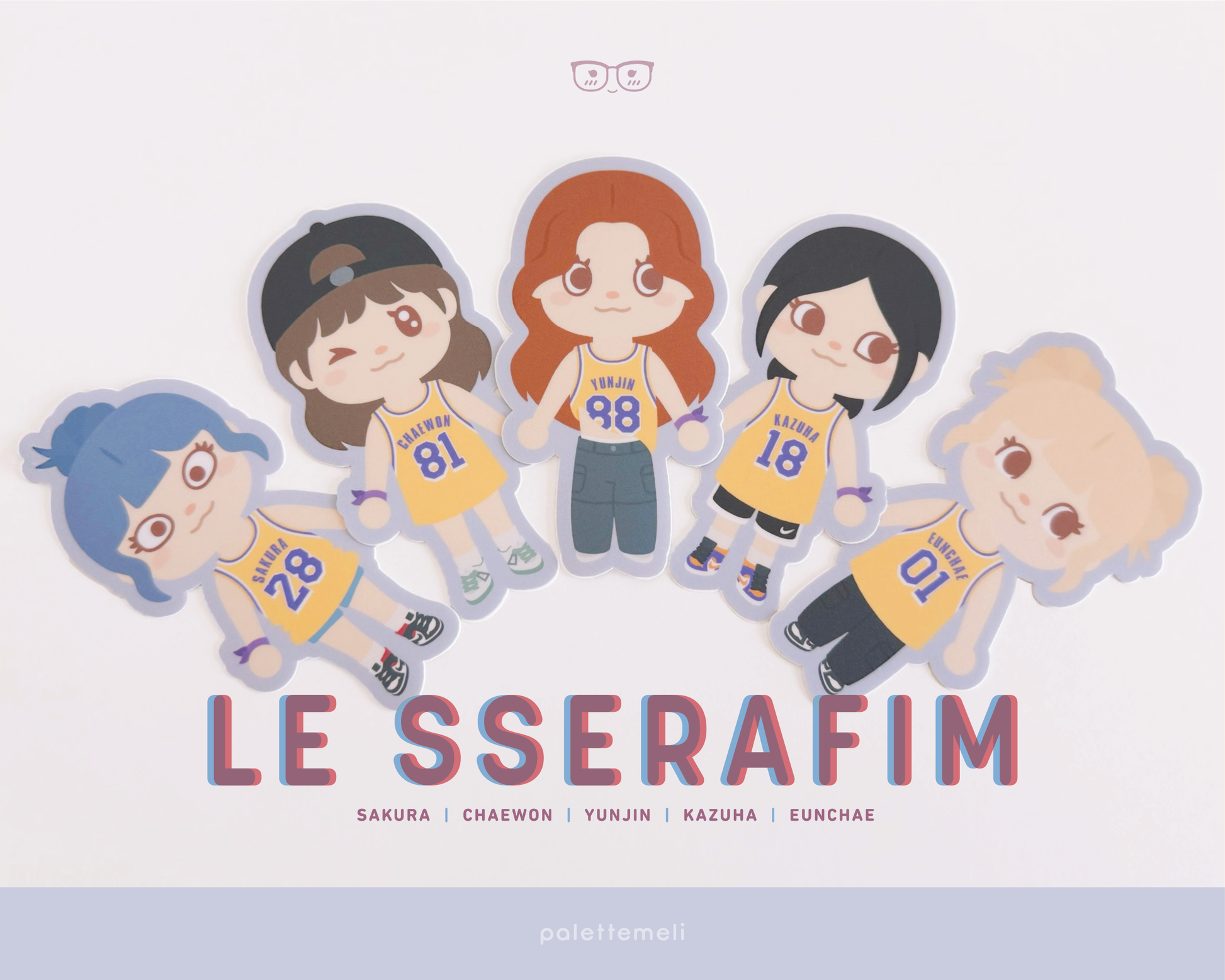 LE SSERAFIM Lakers: Vinyl Stickers – Palettemeli