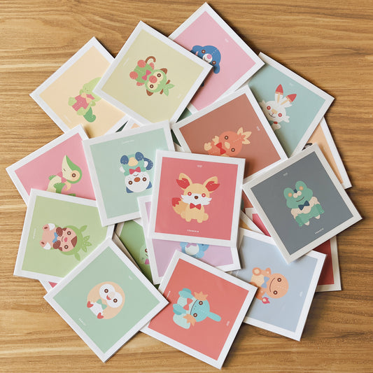 Starter Plushies Gen 01–08: Art Prints