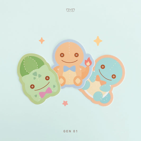 Starter Plushies Gen 01: Vinyl Stickers